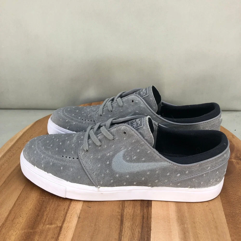 Nike SB Stefan Janoski Zoom Air Grey Polka Dot Suede Mens Size 12 Skate Shoes